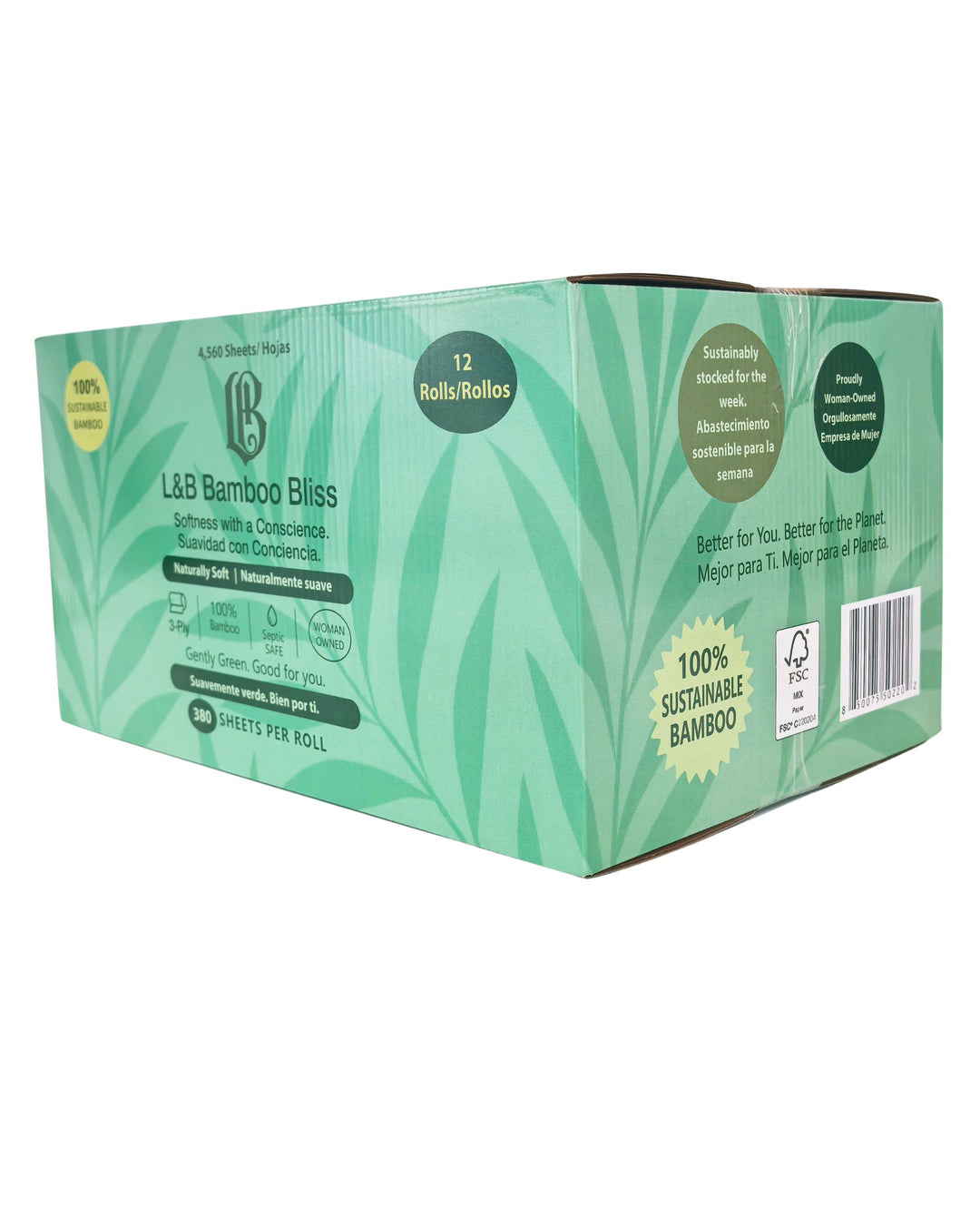 L&B Bamboo Bliss - 12 Mega Rolls