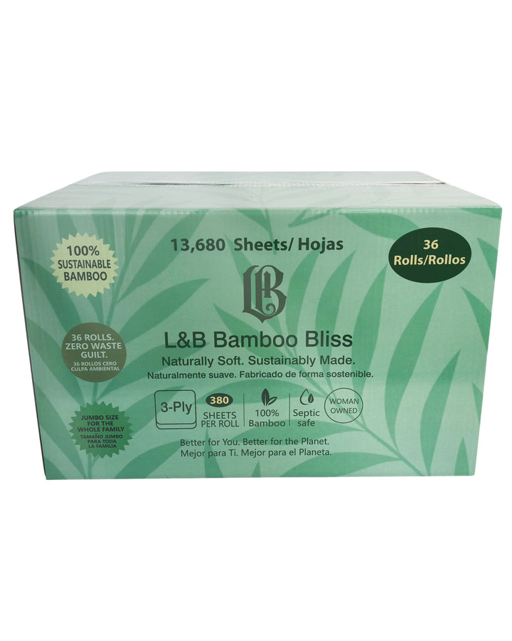 L&B Bamboo Bliss - Jumbo Pack (36 Mega Rolls)