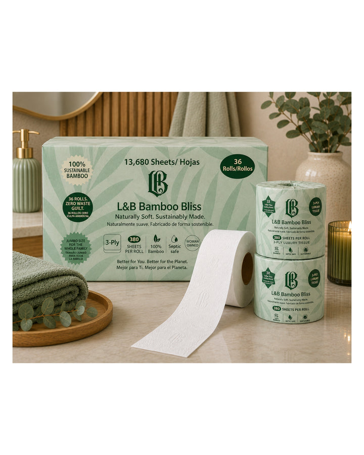 L&B Bamboo Bliss - Jumbo Pack (36 Mega Rolls)