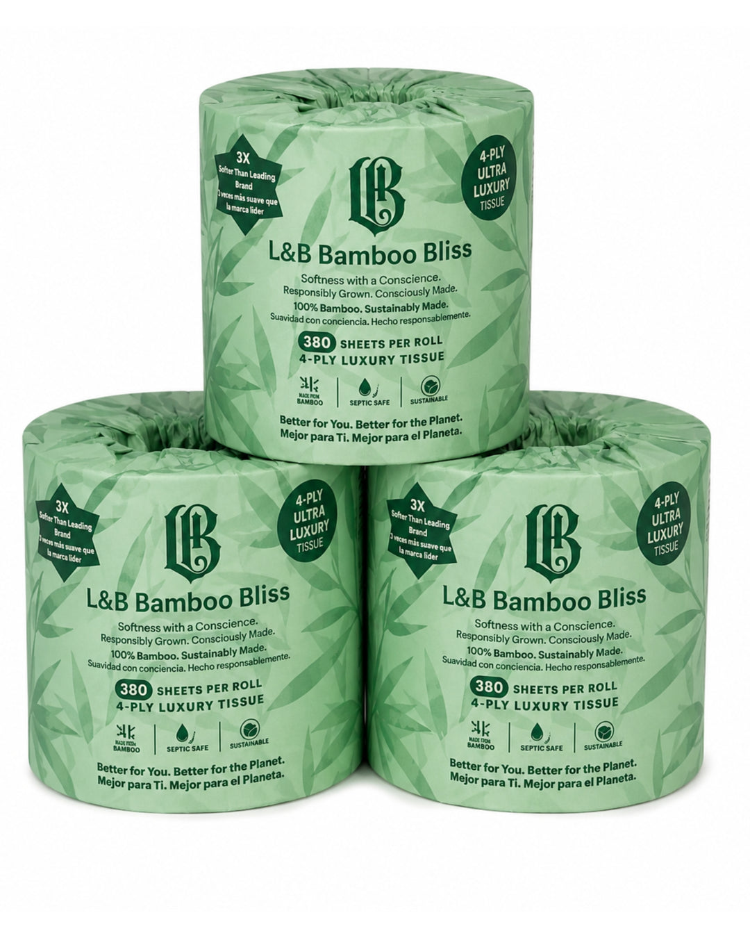 L&B Bamboo Bliss - Value Pack (24 Mega Rolls)