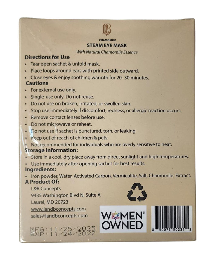 Chamomile Steam Eye Mask