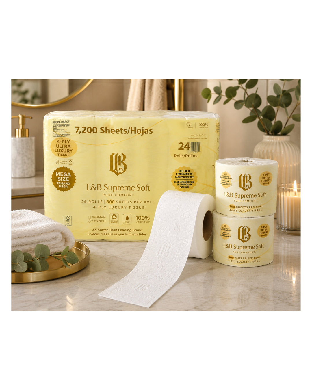 L&B Supreme Soft - Value Pack (24 Mega Rolls)
