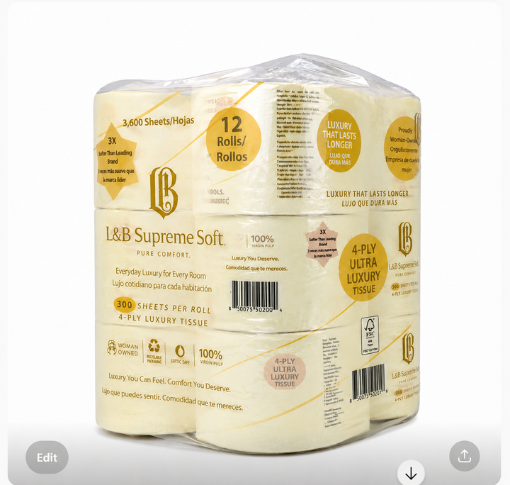 L&B Supreme Soft - 12 Mega Rolls