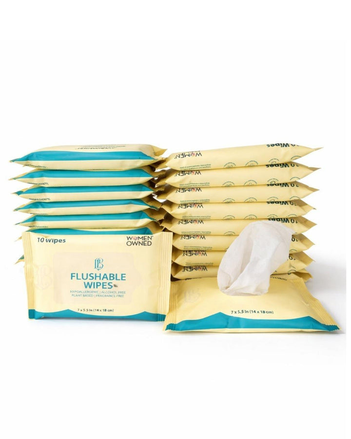 L&B Flushable Wipes - 10 Count Travel Pack